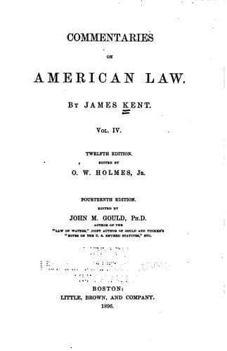 Tapa de Commentaries on American law