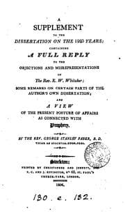 Tapa de A supplement to the Dissertation on the 1260 years