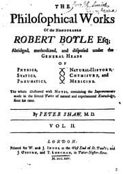 Tapa de The Philosophical Works of the Honourable Robert Boyle Esq.: Abridged, Methodized, and Disposed ..