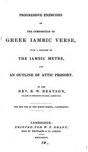 Tapa de Progressive exercises on the composition of Greek iambic verse