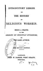 Tapa de Introductory Lessons on the History of Religious Worship