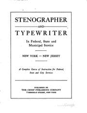 Tapa de Stenographer and Typewriter in Federal, State and Municipal Service: New ...