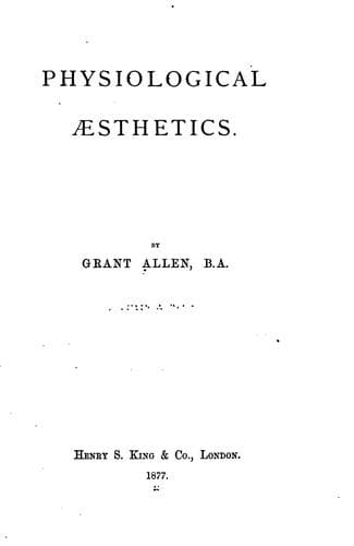 Tapa de Physiological Aesthetics