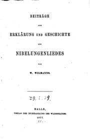 Tapa de Beiträge zur Erklärung und Geschichte des Nibelungenliedes