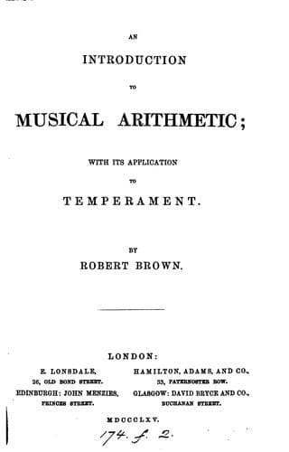 Tapa de An introduction to musical arithmetic