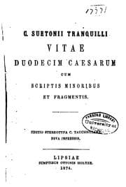 Tapa de C. Suetonii Tranquilli vitae duodecim Caesarum,: cum scriptus minoribus et ..