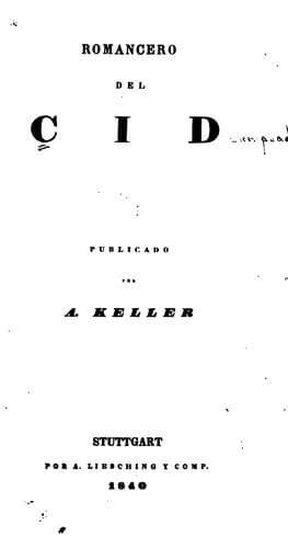 Tapa de Romancero del CID