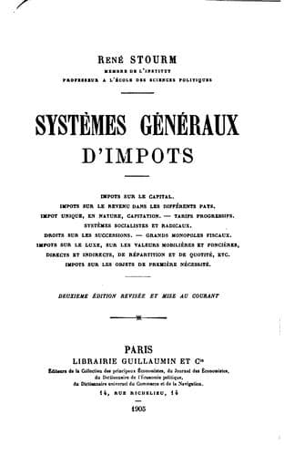 Tapa de Systémes généraux d'impôts: Impôts sur le capital