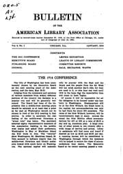 Tapa de Bulletin of the American Library Association