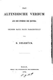 Tapa de Das altindische Verbum aus den Hymnen des Rigveda seinem Baue nach dargestellt