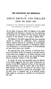 Tapa de Rerum Britannicarum Medii ævi Scripture: Or, Chronicles and Memorials of Great Britain and ..