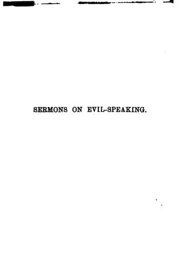 Tapa de Sermons on Evil-speaking