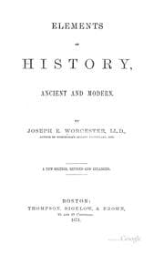 Tapa de Elements of History, Ancient and Modern