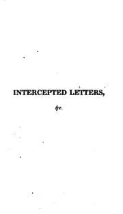 Tapa de Intercepted letters; or, The twopenny post-bag. To which are added, Trifles reprinted. By Thomas ..