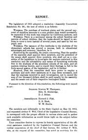 Tapa de Report of Joint Legislative Committee Appointed Pursuant to Assembly Concurrent Resolution No.26 ...