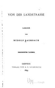 Tapa de Von der Landstrasse