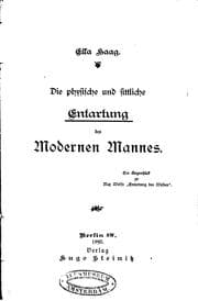 Tapa de Die physische und sittliche Entartung des modernen Mannes