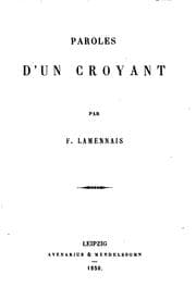 Tapa de Paroles d'un croyant