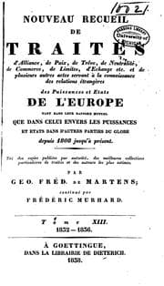 Tapa de Nouveau recueil de traités d'alliance, de paix, de trève... et de plusieurs autres actes servant ...
