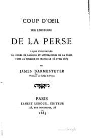 Tapa de Coup d'oeil sur l'histoire de la Perse: leçon d'ouverture du cours de ..