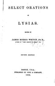 Tapa de Select orations of Lysias