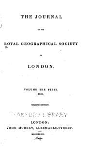 Tapa de The Journal of the Royal Geographical Society ...: General index to the fifth ten volumes of the ...