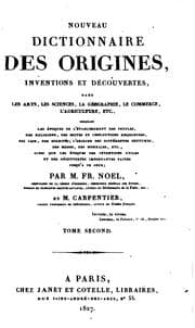 Tapa de Nouveau dictionnaire des origines, inventions et découvertes dans les arts, les sciences, la géographie, le commerce, l'agriculture, etc. ...