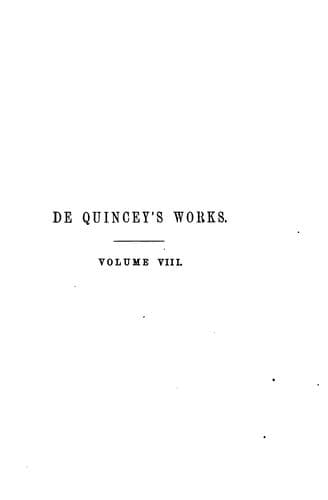 Tapa de De Quincey's works