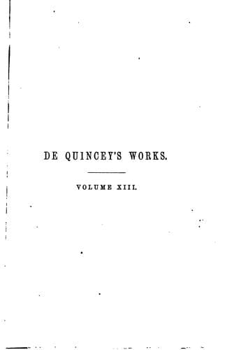 Tapa de De Quincey's works