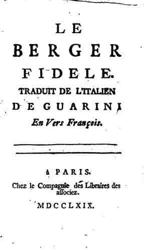 Tapa de Le berger fidele.
