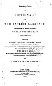 Tapa de A Dictionary of the English Language: Abridged from the American Dictionary