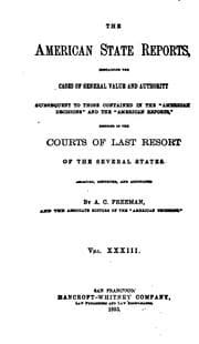Tapa de The American State Reports: Containing the Cases of General Value and ...