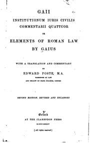 Tapa de Gaii Institutionum iuris civilis commentarii quattuor