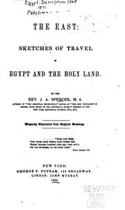 Tapa de The East: Sketches of Travel in Egypt and the Holy Land