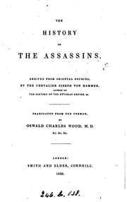 Tapa de The history of the Assassins, tr. by O.C. Wood