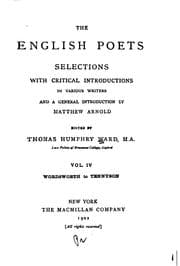 Tapa de The English Poets: Selections with Critical Introductions by Various Writers, and a General ..
