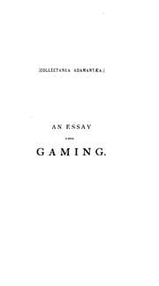 Tapa de Essays Upon Gaming, in a Dialogue Between Gallimachus and Dolomedes