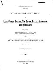 Tapa de Comparative Statistics of Lead, Copper, Spelter, Tin, Silver, Nickel, Aluminium and Quicksilver