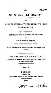 Tapa de The Sunday library; or, The Protestant's manual for the sabbath-day: a selection of sermons from ...