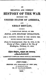 Tapa de An Impartial and Correct History of the War Between the United States of America, and Great ..