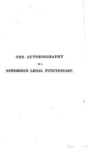 Tapa de The Autobiography of a Notorious Legal Functionary
