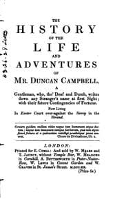 Tapa de The Life and Adventures of Mr. Duncan Campbell: In One Volume. To which are ..
