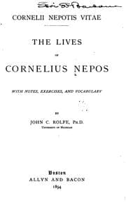 Tapa de Cornelii Nepotis Vitae: Cum Versione Anglicana, in Qua Verbum de Verbo ... ̳or, Cornelius Nepos ..