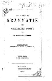 Tapa de Ausführliche Grammatik der griechischen Sprache
