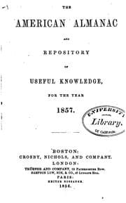 Tapa de The American Almanac and Repository of Useful Knowledge
