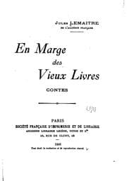 Tapa de En marge des vieux livres: contes. 1.-2. série