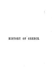 Tapa de A history of Greece for junior classes, with an appendix giving a sketch of the history from the ..