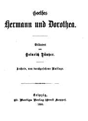 Tapa de Goethes Hermann und Dorothea
