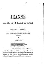 Tapa de Jeanne la fileuse: épisode de l'émigration franco-canadienne aux États-Unis
