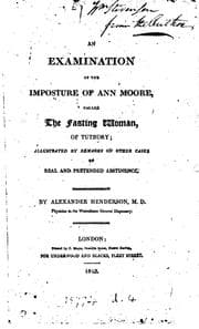 Tapa de An Examination Of The Imposture of Ann Moore Called The Fasting Woman of Tutbury